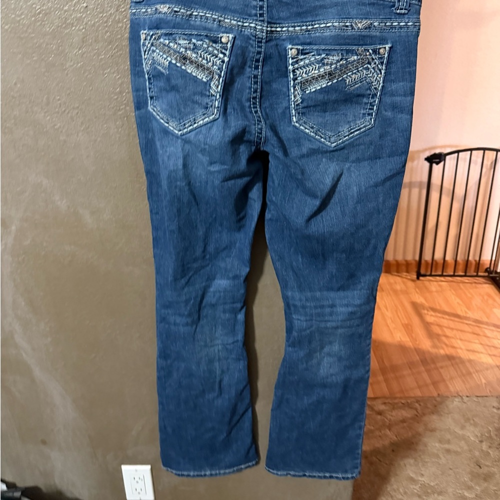 Shyanne Womens Bootcut Embellished Jeans